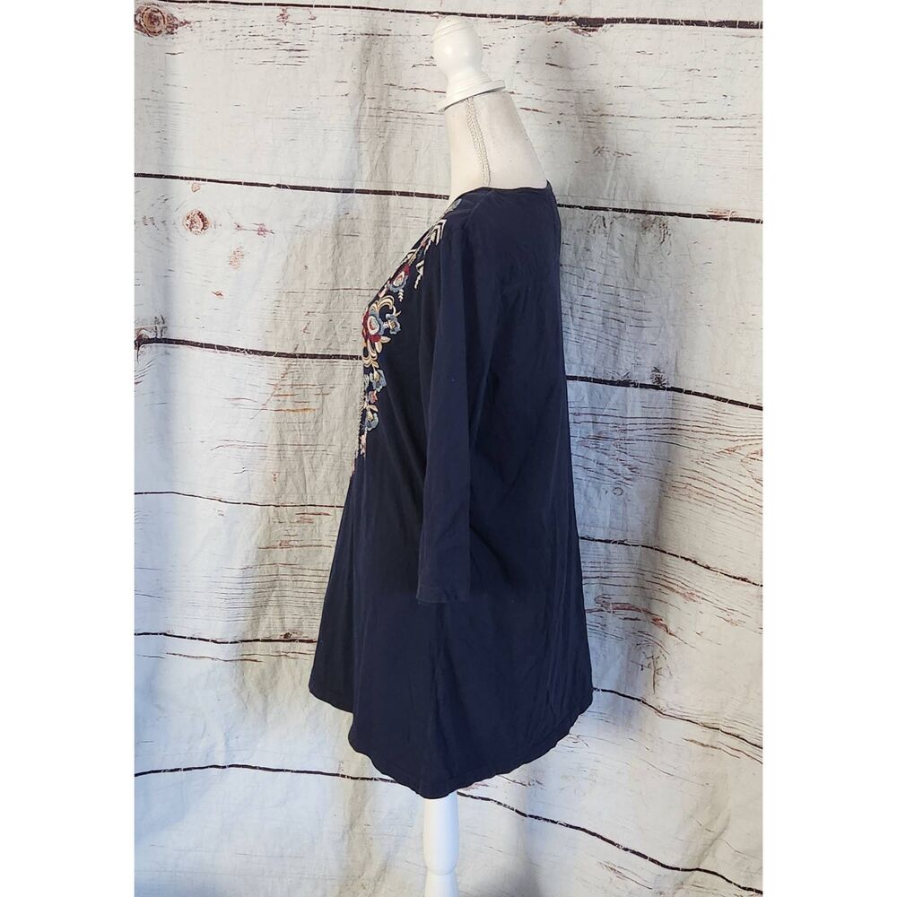 Johnny Was Embroidered Half Sleeve Tunic Size Large - Picture 3 of 6